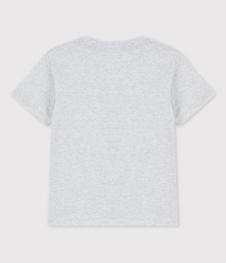 Kurz&auml;rmeliges T-Shirt aus Baumwolle f&uuml;r Jungen grau POUSSIERE CHINE