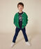 Kinder College-Jacke aus Molton und Sherpa für Jungen grün JARDIN