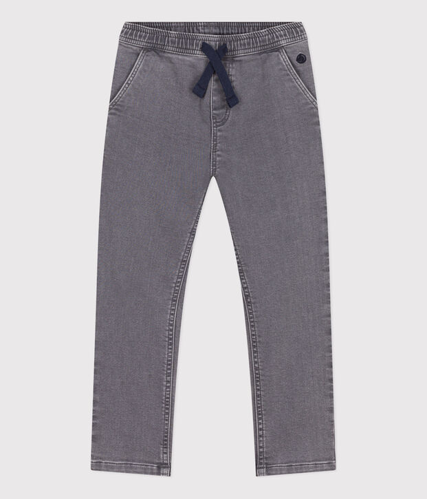 Umweltfreundliche Kinderhose in Regular-Fit-Passform aus Denim f&uuml;r Jungen grau