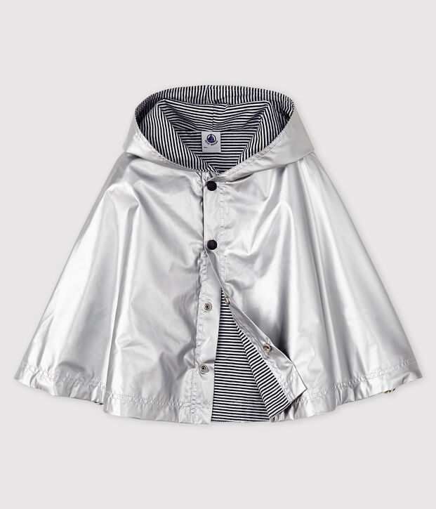 Wasserabweisendes Baby-Cape f&uuml;r M&auml;dchen/Jungen grau