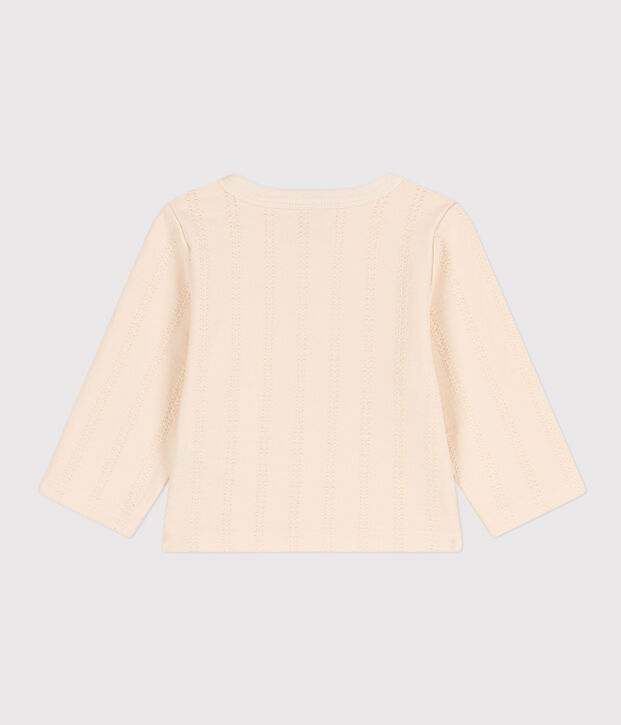 Baby-Cardigan aus Jersey mit dekorativen Tupfen naturfarben