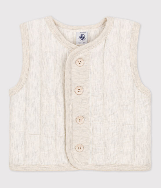Baby-Weste aus gestepptem Doppeljersey beige MONTELIMAR CHINE
