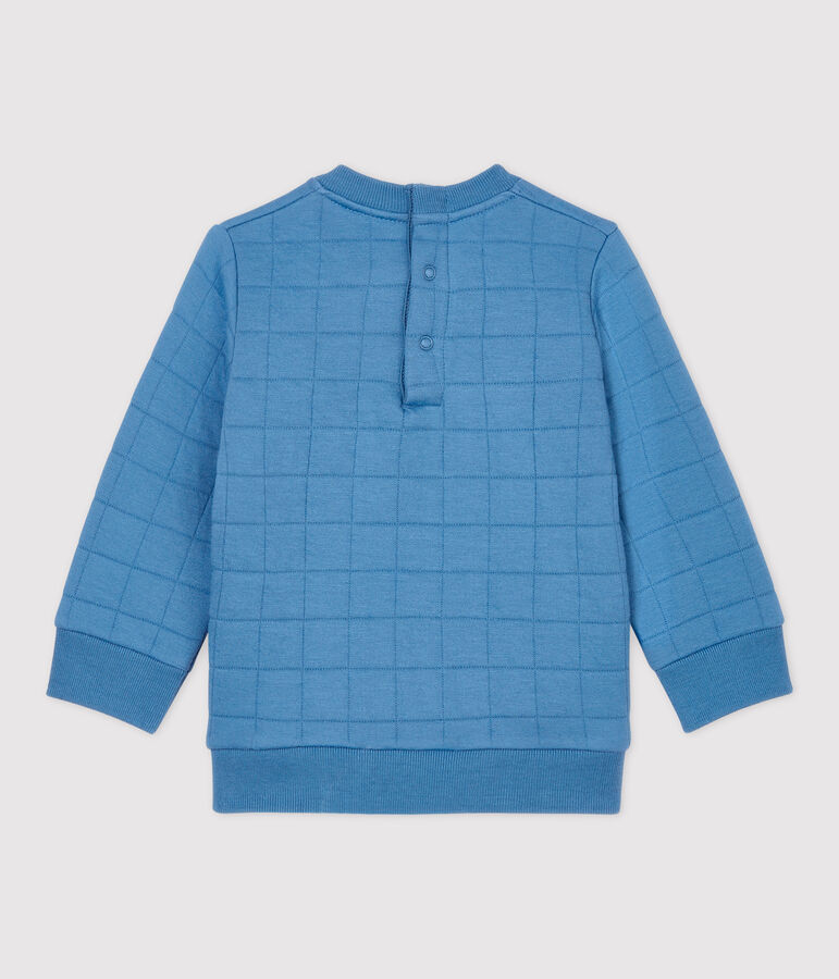 Gestepptes Baby-Sweatshirt aus Bio-Material. blau