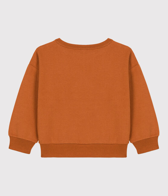 Bedrucktes Kinder-Sweatshirt aus Molton braun ECUREUIL