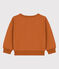 Bedrucktes Kinder-Sweatshirt aus Molton braun ECUREUIL