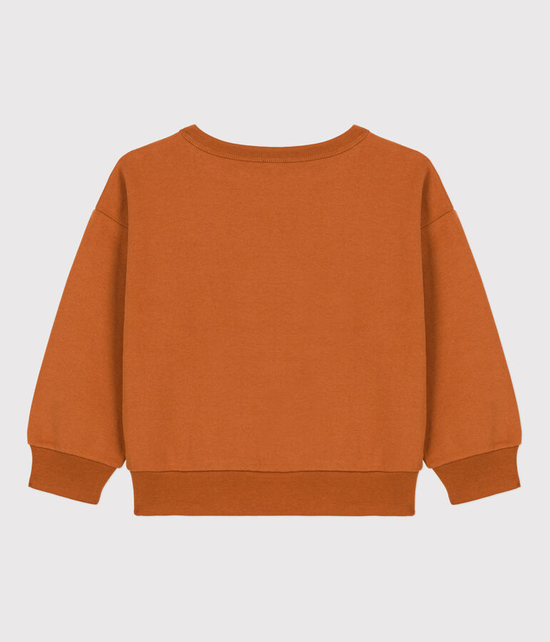 Bedrucktes Kinder-Sweatshirt aus Molton braun