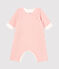 Langer Baby-Overall aus gestepptem Doppeljersey rosa CHARME/weiss MARSHMALLOW