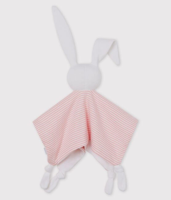 Katoenen knuffelkonijn voor baby's rosa CHARME/weiss MARSHMALLOW