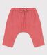 Einfarbige Baby-Pluderhose aus Bio-Musselinstoff