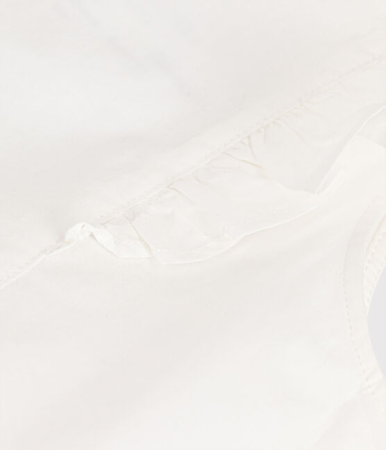 Festliches Kinderkleid aus Popeline für Mädchen weiss ECUME
