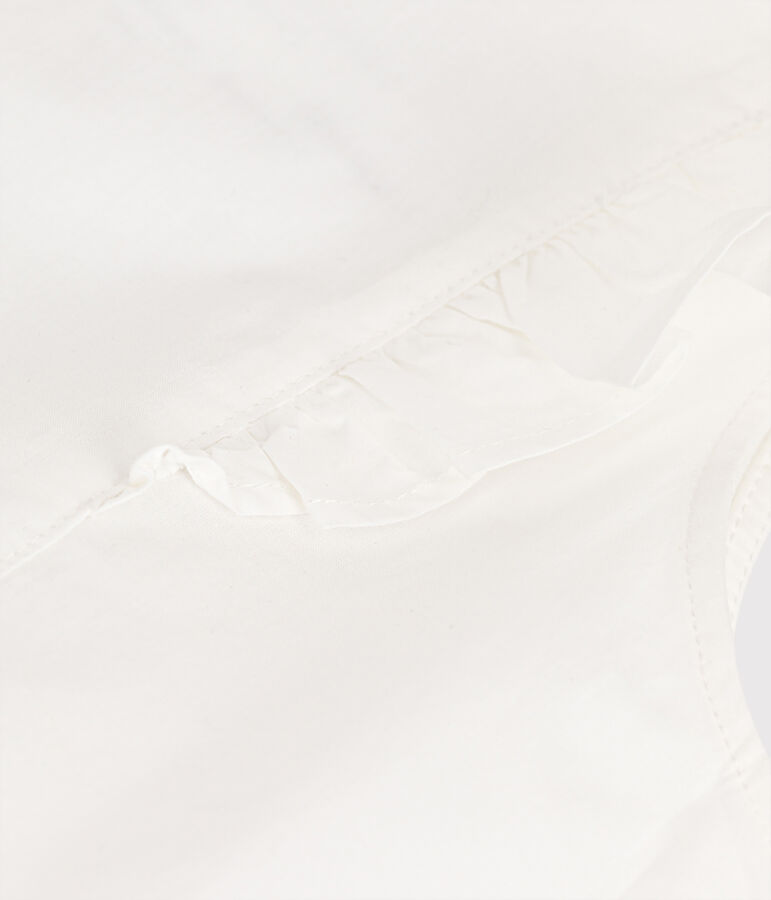 Festliches Kinderkleid aus Popeline f&uuml;r M&auml;dchen weiss ECUME