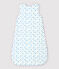 Baby-Schlafsack aus Bio-Baumwolle mit Boot-Motiv weiss MARSHMALLOW/blau COOL
