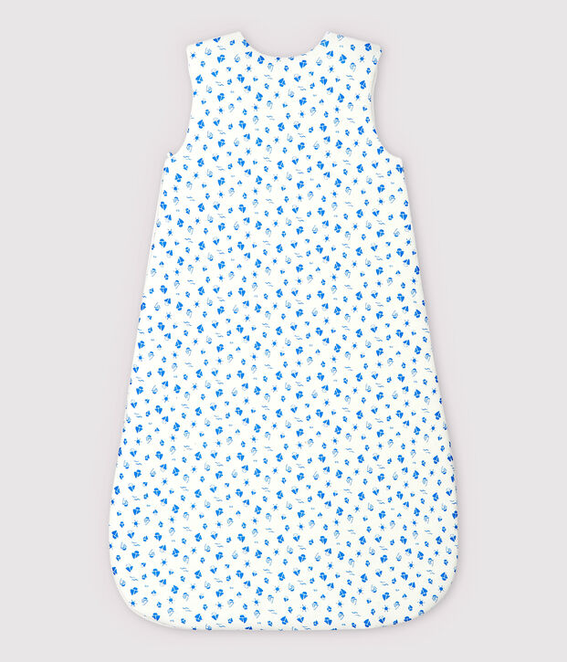 Baby-Schlafsack aus Bio-Baumwolle mit Boot-Motiv weiss/blau