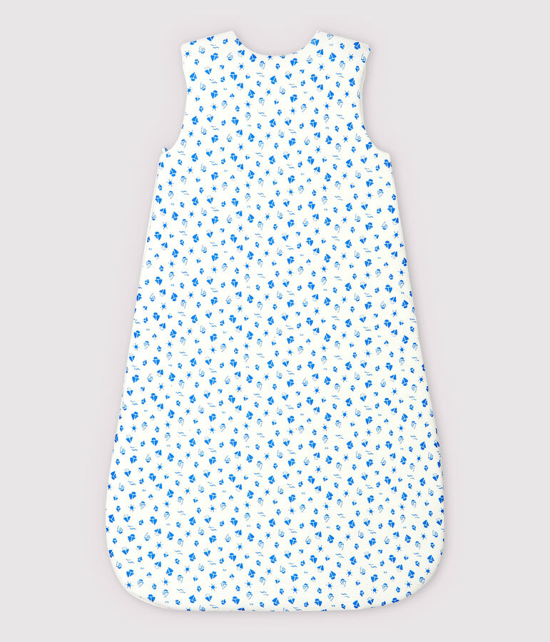 Baby-Schlafsack aus Bio-Baumwolle mit Boot-Motiv weiss/blau