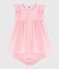 Schlichtes Babykleid und Pumphose aus Baumwolle rosa CHARME