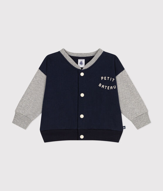 Baby-College-Jacke aus Molton. blau SMOKING/ CHATON