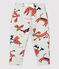 Baby-Hose aus Molton mit Tieraufdruck beige MONTELIMAR/weiss MULTICO