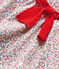 Bedrucktes Baby-Mädchen-Kleid weiss MARSHMALLOW/rot TERKUIT/ MULTICO