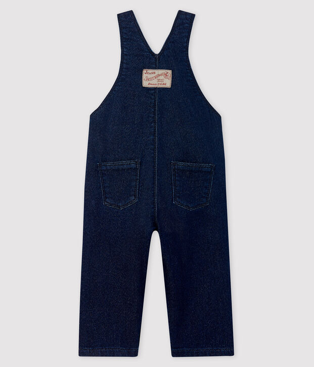 Lange Baby-Latzhose, Unisex, im Denim-Look. blau