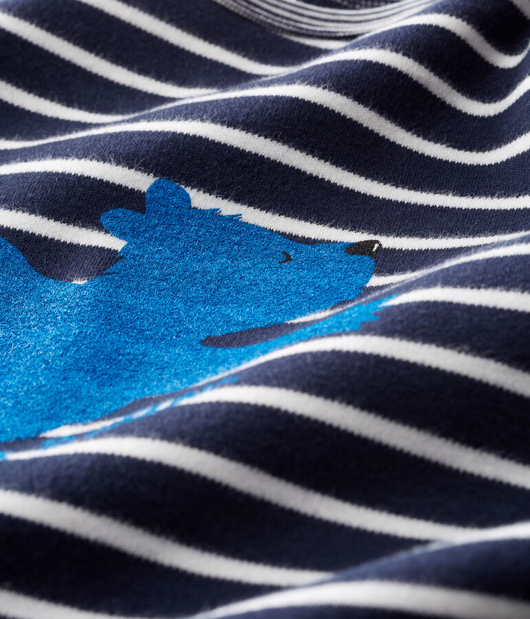 Baby-Langoverall f&uuml;r Jungen mit Streifen blau/weiss