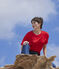 Damen-T-Shirt LE BOXY aus Baumwolle rot PEPS