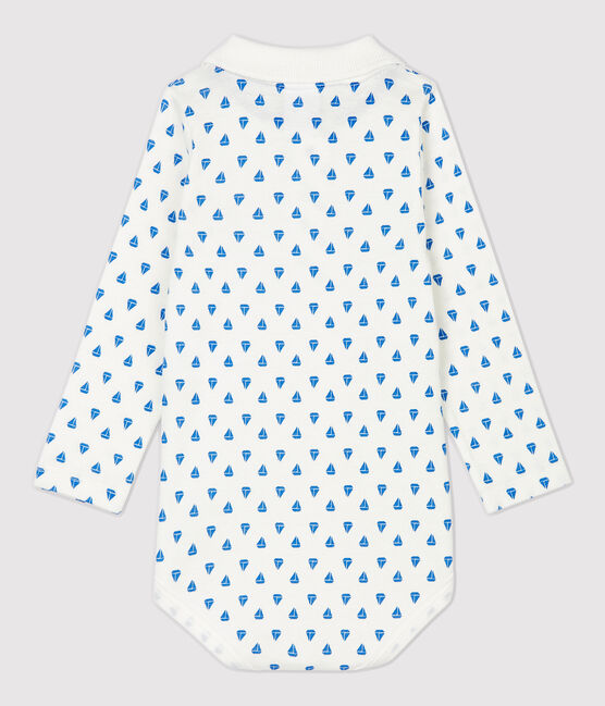 Baby-Body aus Baumwolle. weiss MARSHMALLOW/ RUISSEAU