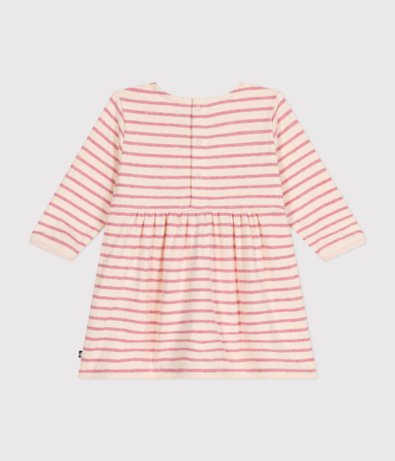 Langärmeliges Baby-Kleid aus Doppeljersey rosa AVALANCHE/ ROSELINE