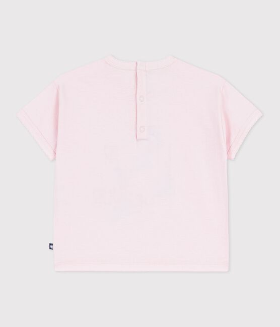 Kurzärmeliges Baby-T-Shirt aus Baumwolle mit Motiv rosa BARELY