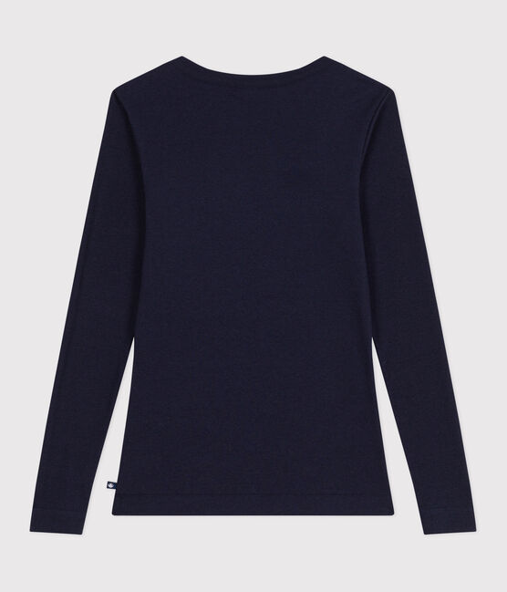 Langärmeliges Damen-T-Shirt L’Iconique aus Baumwolle blau SMOKING