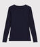 Langärmeliges Damen-T-Shirt L’Iconique aus Baumwolle blau SMOKING