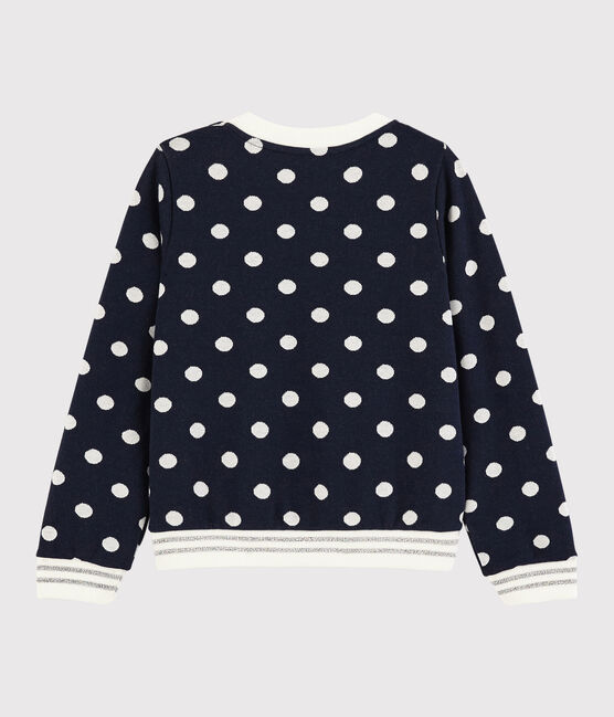 Kinder-Sweatshirt für Mädchen blau SMOKING/weiss MARSHMALLOW