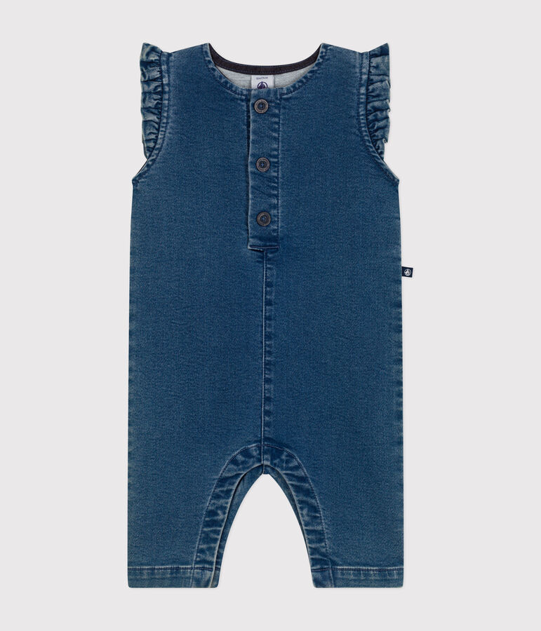 &Auml;rmelloser Baby-Overall aus Denim blau