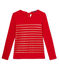 Gestreiftes Damen-Pailletten-Shirt rot FROUFROU