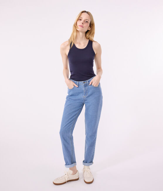Damen-Tanktop L’Iconique aus Baumwolle blau SMOKING