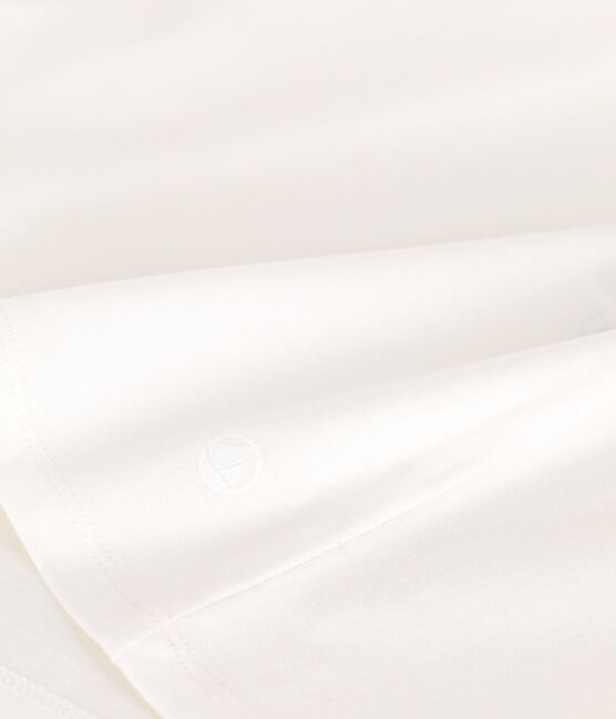 Damen T-Shirt Le Droit aus einfarbiger Baumwolle weiss MARSHMALLOW