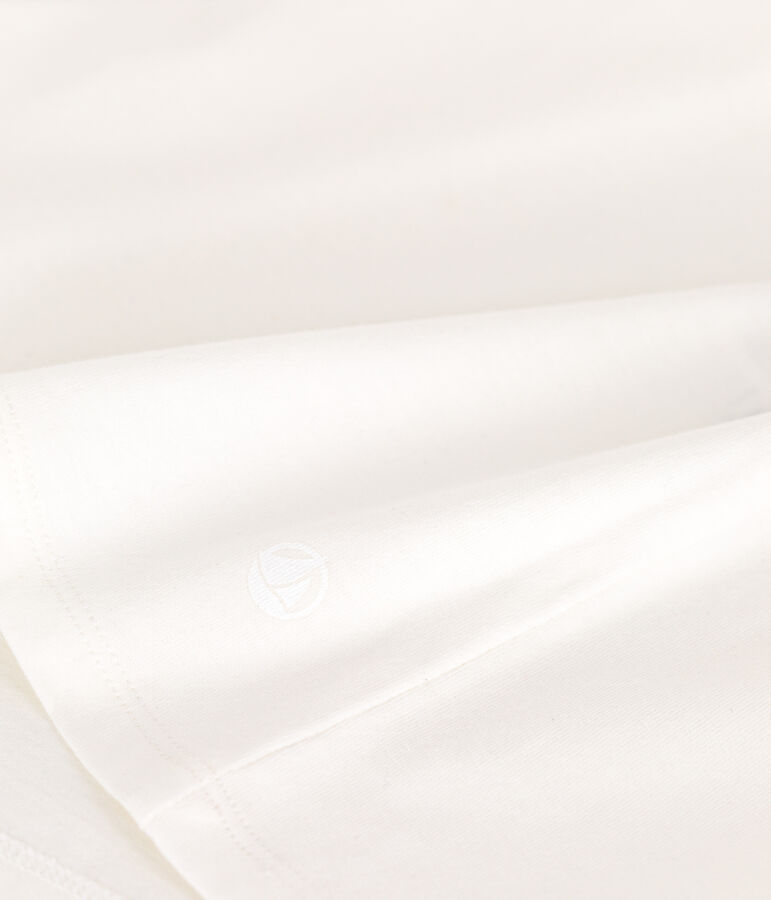 Damen T-Shirt Le Droit aus einfarbiger Baumwolle weiss