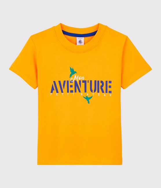 Kurzärmeliges Kinder-T-Shirt aus Jersey für Jungen gelb TEHONI