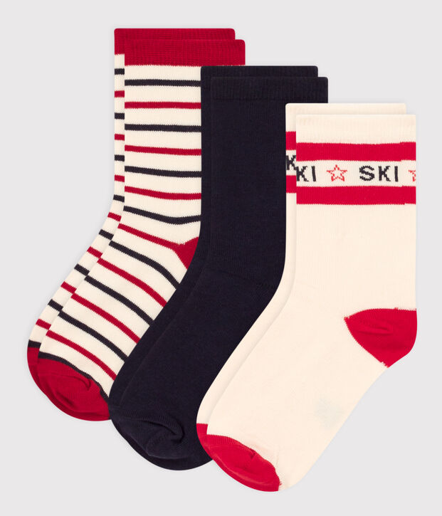 3er-Set Kindersocken &bdquo;SKI&ldquo; vielfarbig