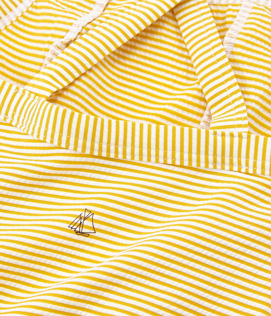 1-teiliger Kinder-Badeanzug Mädchen gelb BAMBOO/weiss MARSHMALLOW
