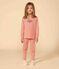 Kinderpyjama aus Baumwolle mit Streifen orange OURSIN/weiss MARSHMALLOW