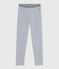 Kinder-Hose im Leggings-Stil aus einfarbiger Baumwolle grau FUMEE CHINE