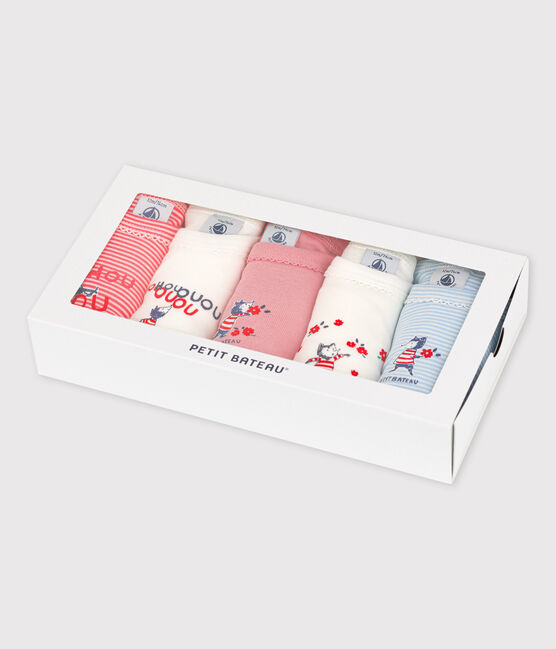 5er-Set langärmelige Baby-Bodys aus Baumwolle für Mädchen variante 1