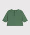 Langärmeliges Baby T-Shirt aus feinem Jersey grün PALMERAIE