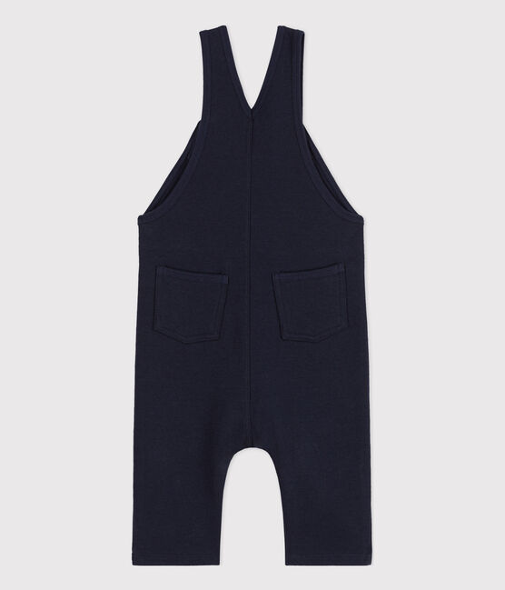 Lange Baby-Latzhose aus dickem Jersey blau SMOKING