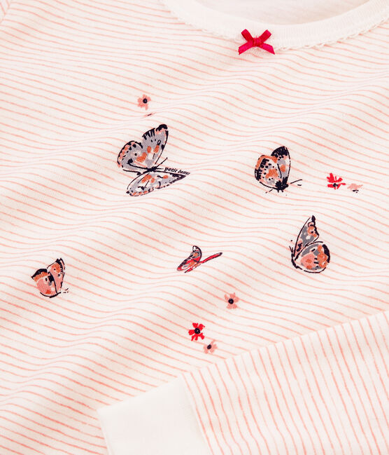 Pyjama für kleine Mädchen weiss MARSHMALLOW/rosa ROSAKO