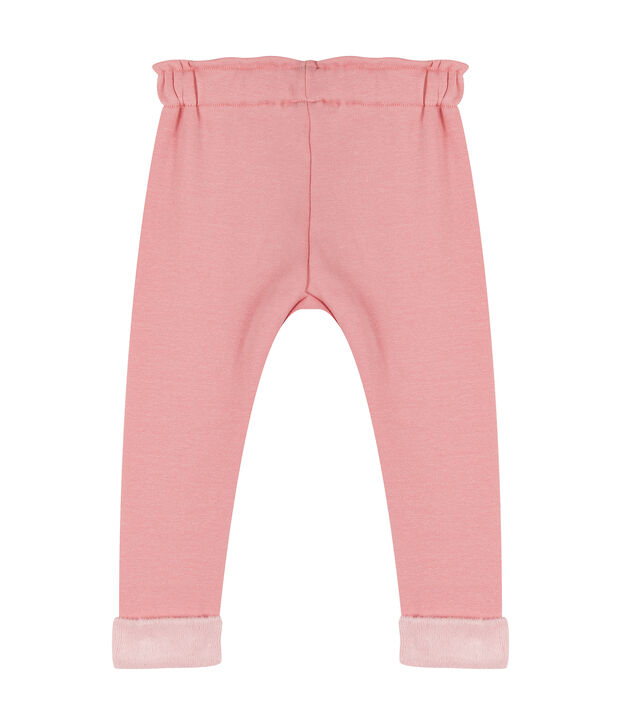 Babyhose aus Samtstrick f&uuml;r M&auml;dchen rosa