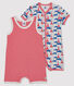 Duo Baby-Kurzoveralls Jungen aus Rippstrick