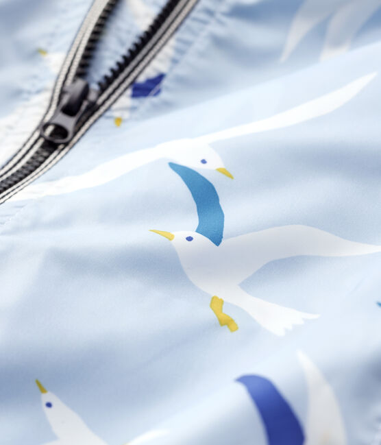 Baby-Windjacke aus leichtem, recyceltem Polyamid für Jungen blau JASMIN/weiss MULTICO