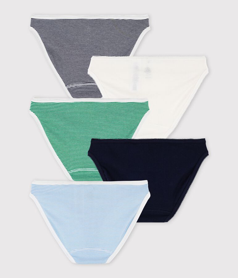 Multipack mit 5 Damen-Slips aus Baumwolle vielfarbig