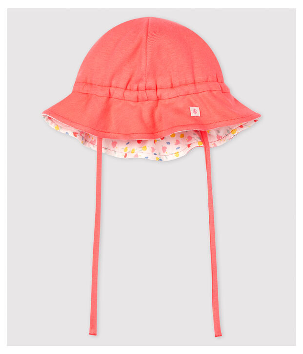 Baby-Bobm&uuml;tze aus Bio-Baumwolle in Boucl&eacute;-Frottee orange